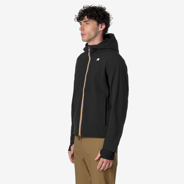 K Way JACKO BONDED BLACK-BLUE DEPTH