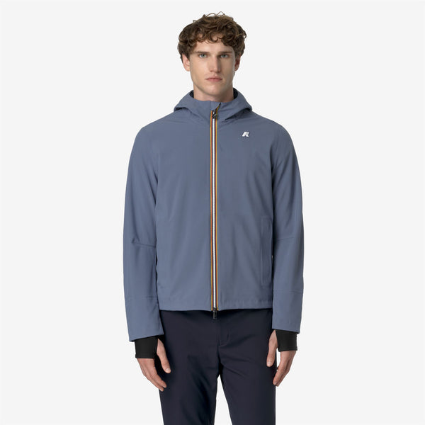 K Way JACKO BONDED GREY BLUE A-BLUE D