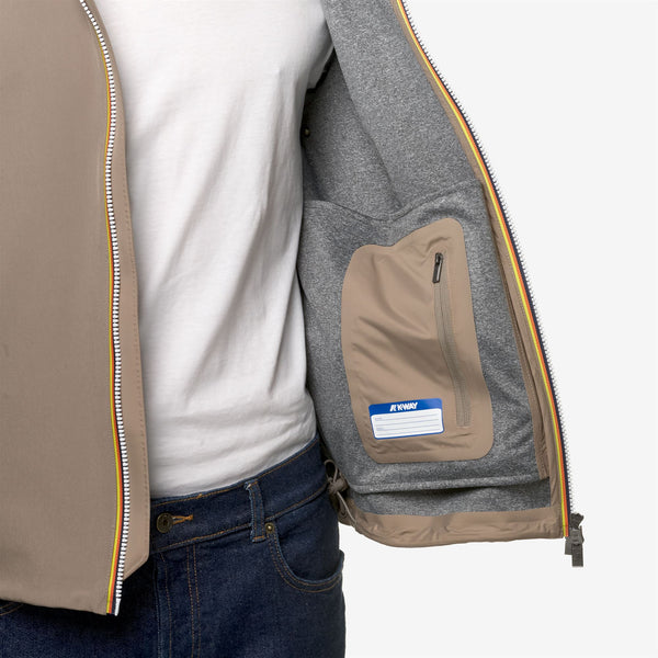 K Way JACKO BONDED JERSEY BEIGE TAUPE