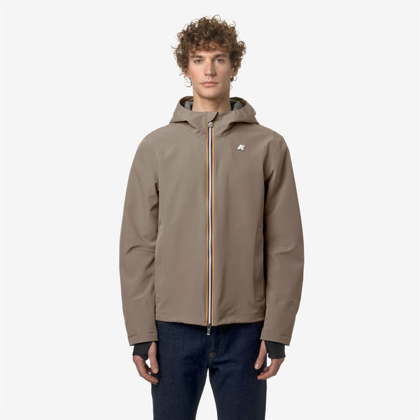 K Way JACKO BONDED JERSEY BEIGE TAUPE