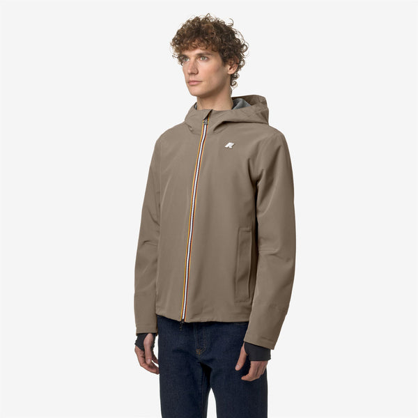 K Way JACKO BONDED JERSEY BEIGE TAUPE