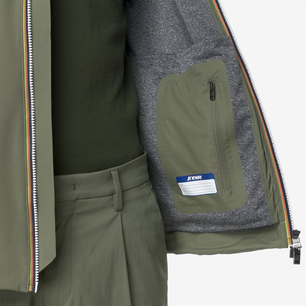 K Way JACKO BONDED JERSEY GREEN LICHEN