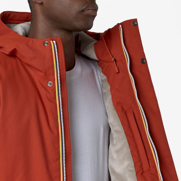 K Way JACKO TWILL MARMOTTA RED P-GREY B