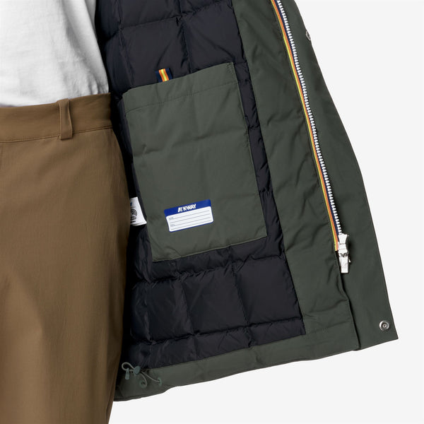 K Way JARNO ST THERMO GREEN BLACKISH-BLACK PURE