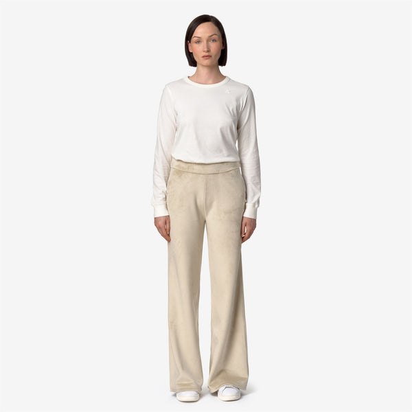 K Way JENNY VELOUR POLAR BEIGE GREY-BEIGE GREY