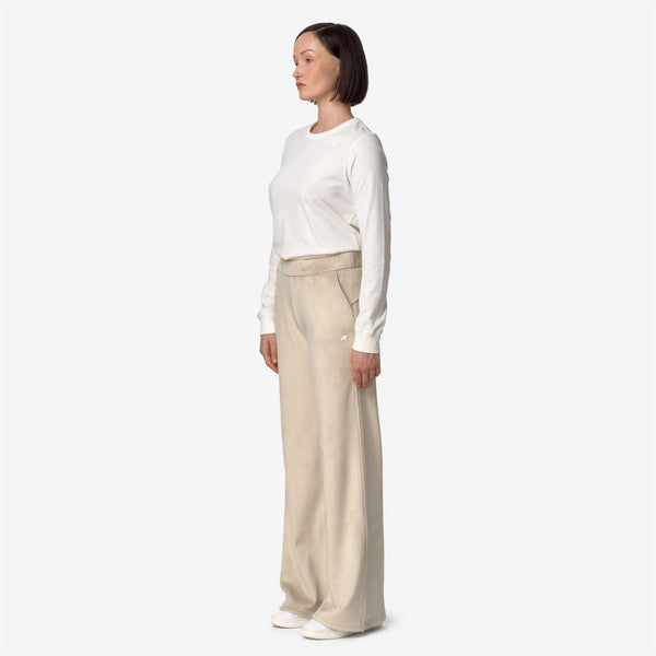 K Way JENNY VELOUR POLAR BEIGE GREY-BEIGE GREY