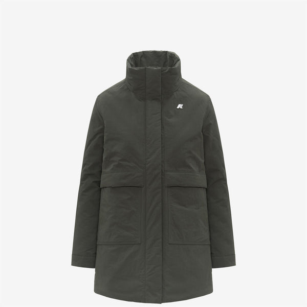 K Way KALIMA WARM COTTON NYLON GREEN BLACKISH