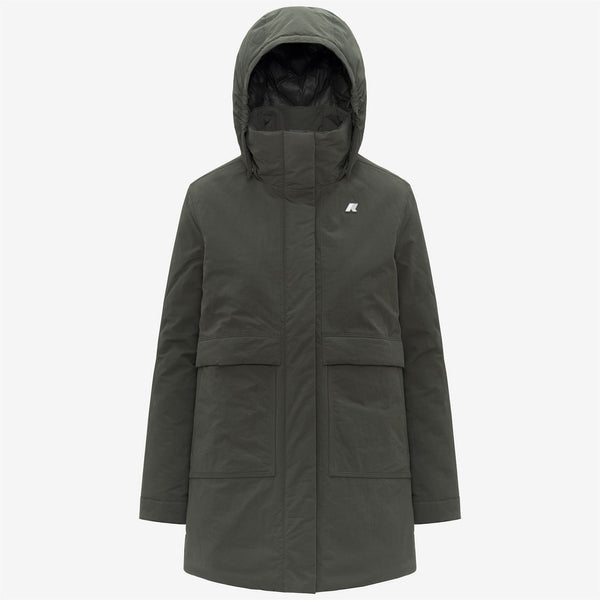 k way KALIMA WARM COTTON NYLON GREEN BLACKISH