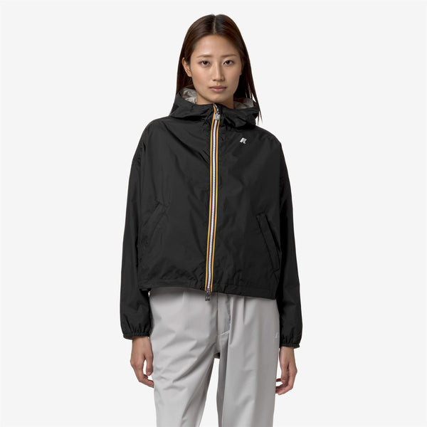 K Way LAURETTE PLUS.2 REVERSIBLE BLACK P-BEIGE LT
