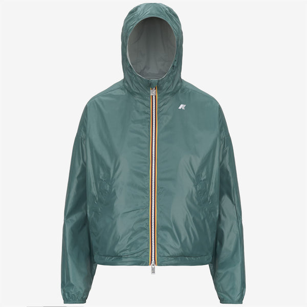 K Way LAURETTE PLUS.2 REVERSIBLE GREY S-GREEN P
