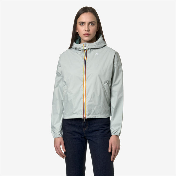 K Way LAURETTE PLUS.2 REVERSIBLE GREY S-GREEN P