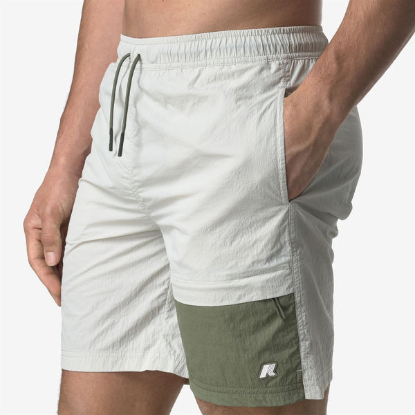 K Way LENON INSERT BEACH BEIGE LT-GREEN LICHEN