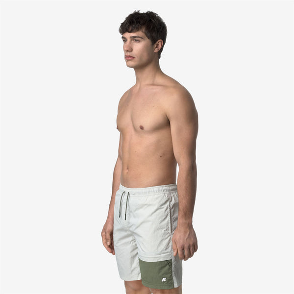 K Way LENON INSERT BEACH BEIGE LT-GREEN LICHEN