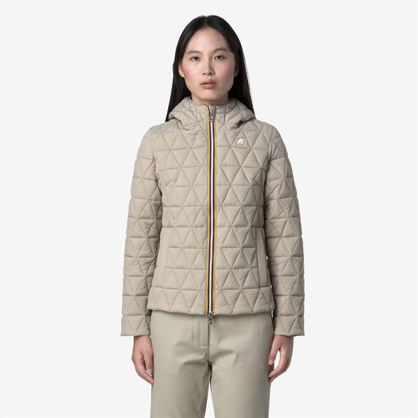 K Way LIL DIAMOND QUILTED WARM BEIGE CASHMERE