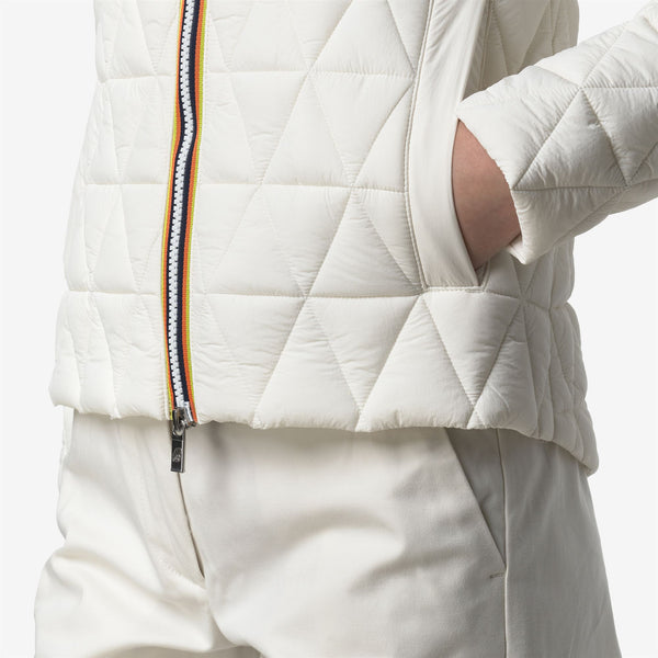 K Way LIL DIAMOND QUILTED WARM WHITE GARDENIA