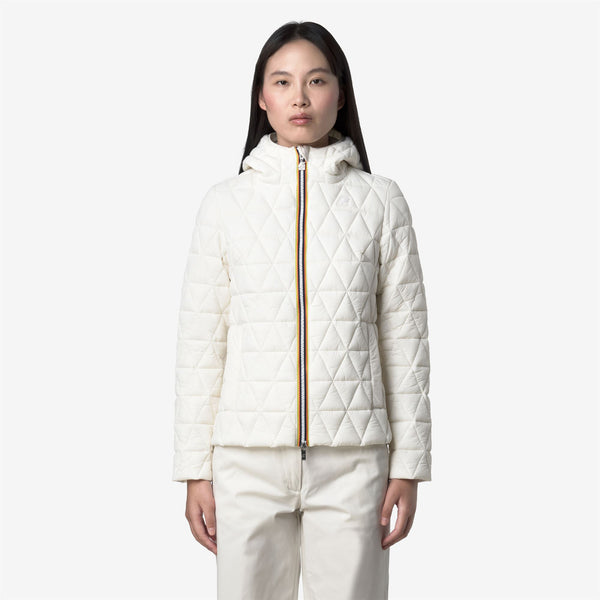 K Way LIL DIAMOND QUILTED WARM WHITE GARDENIA