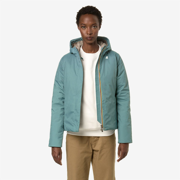 K Way LILY MICRO RIPSTOP MARMOTTA GREEN A-GREY B