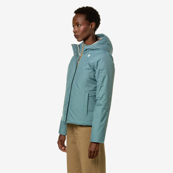 K Way LILY MICRO RIPSTOP MARMOTTA GREEN A-GREY B