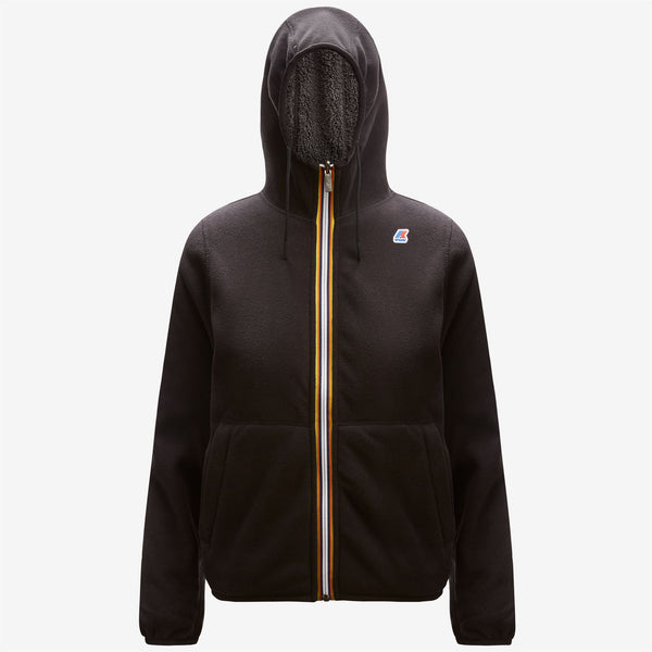 K Way LILY POLAR REVERSIBLE BLACK PURE-GREY SMOKED