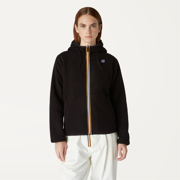 K Way LILY POLAR REVERSIBLE BLACK PURE-GREY SMOKED