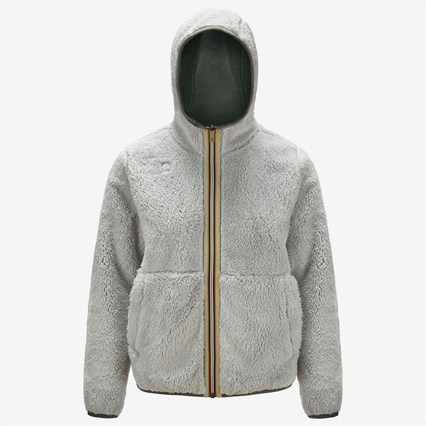 K Way LILY POLAR REVERSIBLE GREEN LAUREL-GREY LT