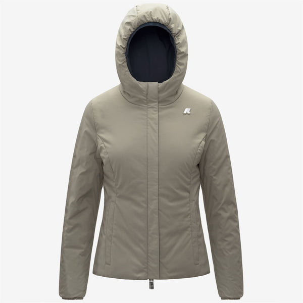 K Way LILY ST WARM REVERSIBLE BLUE DEPTH-GREEN OAK