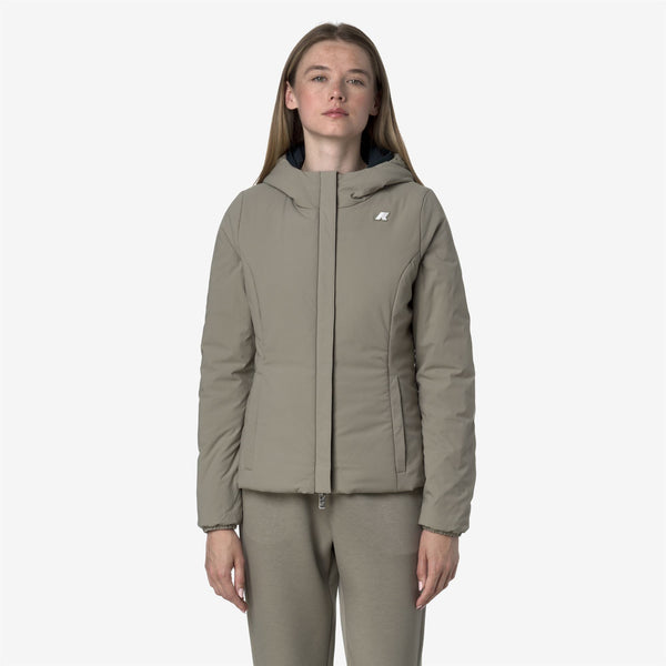 K Way LILY ST WARM REVERSIBLE BLUE DEPTH-GREEN OAK