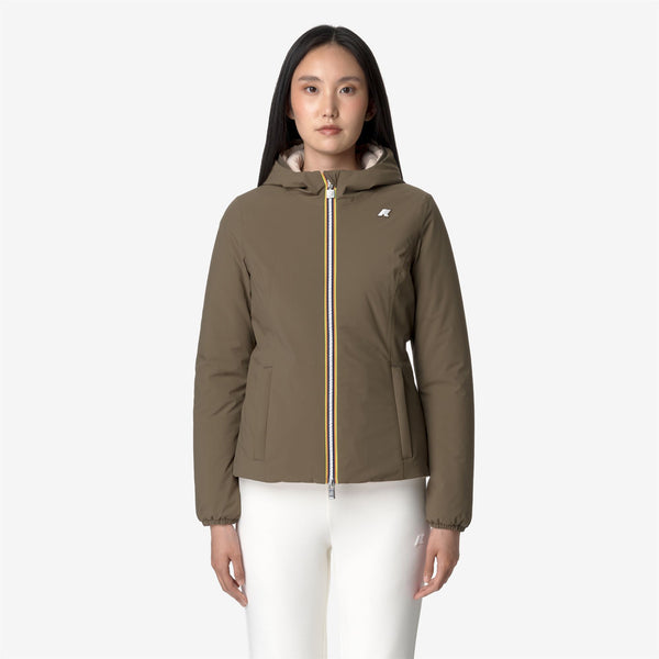 K Way LILY ST WARM REVERSIBLE BROWN G-PINK T