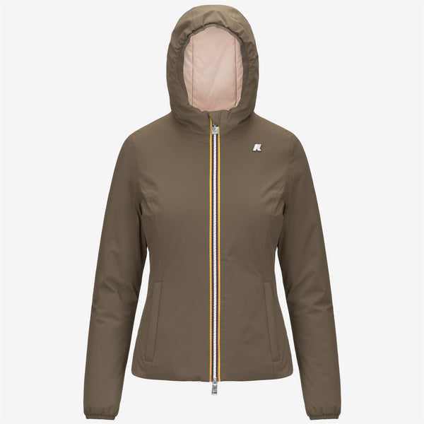 k way LILY ST WARM REVERSIBLE BROWN G-PINK T