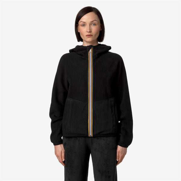 K Way LILY VELOUR POLAR REVERSIBLE BLACK P-BLACK P