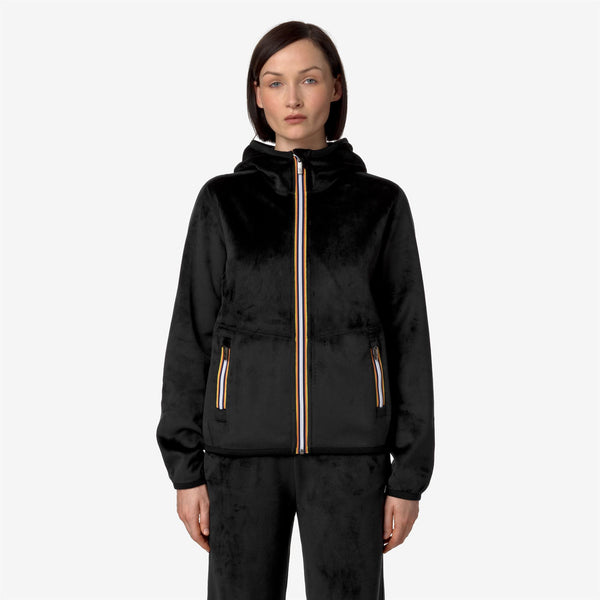 K Way LILY VELOUR POLAR REVERSIBLE BLACK P-BLACK P