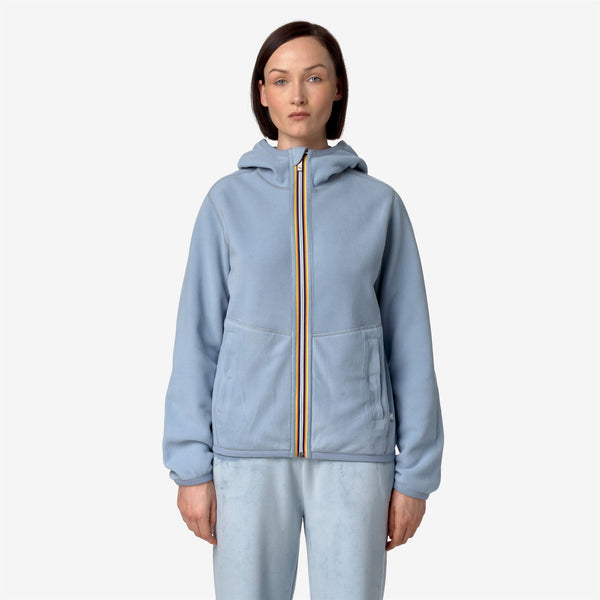 K Way LILY VELOUR POLAR REVERSIBLE BLUE A-BLUE A