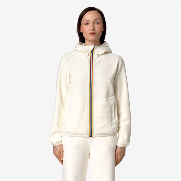 K Way LILY VELOUR POLAR REVERSIBLE WHITE G-WHITE G