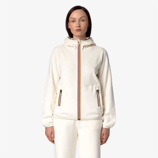 K Way LILY VELOUR POLAR REVERSIBLE WHITE G-WHITE G