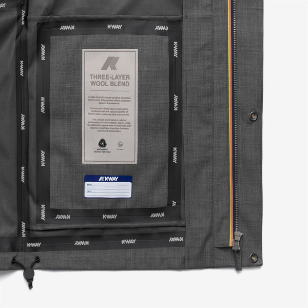 K Way LOUIR 3L WOOL GREY SHADOW DK GRISAILLE