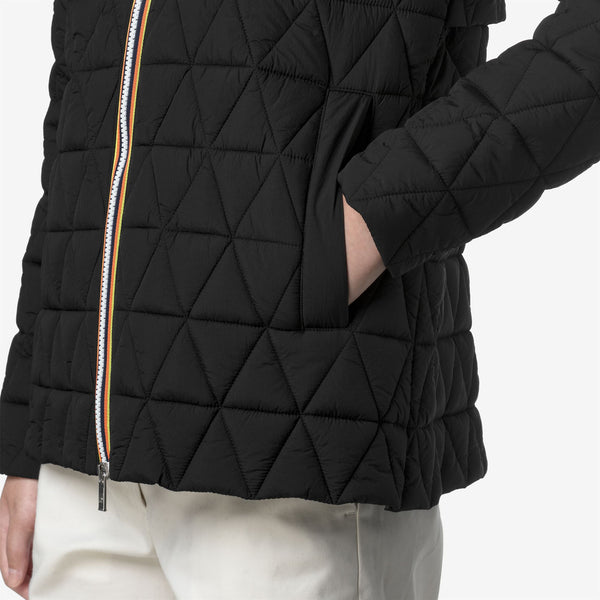 K Way MADLAINE DIAMOND QUILTED WARM BLACK PURE