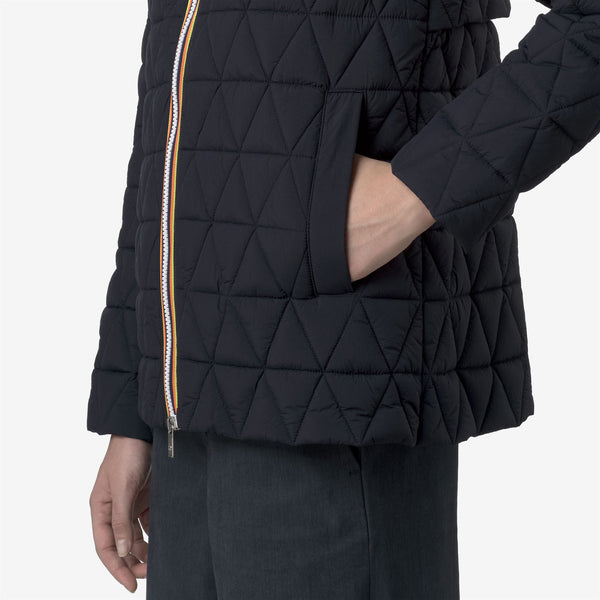 K Way MADLAINE DIAMOND QUILTED WARM BLUE DEPTH