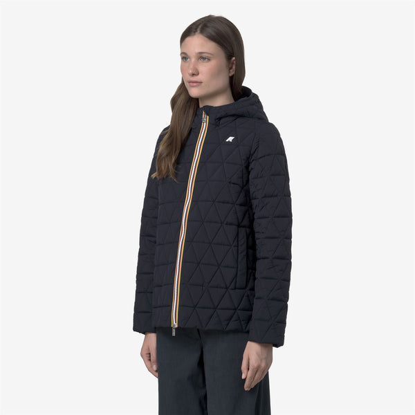 K Way MADLAINE DIAMOND QUILTED WARM BLUE DEPTH