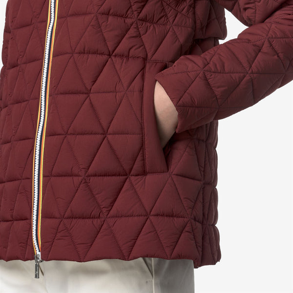 K Way MADLAINE DIAMOND QUILTED WARM RED SYRAH