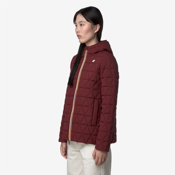 K Way MADLAINE DIAMOND QUILTED WARM RED SYRAH