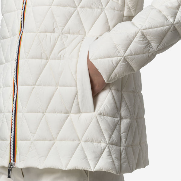 K Way MADLAINE DIAMOND QUILTED WARM WHITE GARDENIA