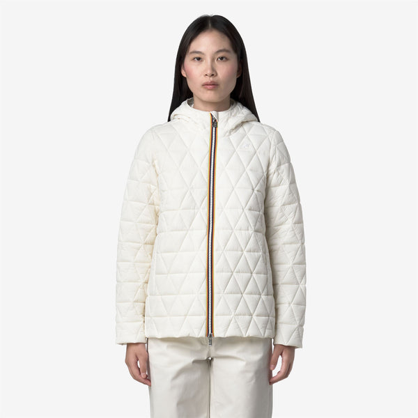 K Way MADLAINE DIAMOND QUILTED WARM WHITE GARDENIA