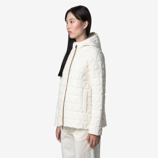 K Way MADLAINE DIAMOND QUILTED WARM WHITE GARDENIA