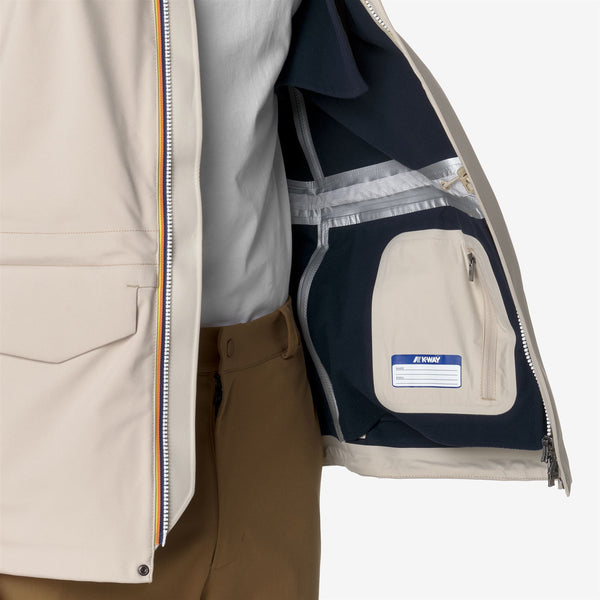 K Way MANPHY BONDED BEIGE G-BLUE D