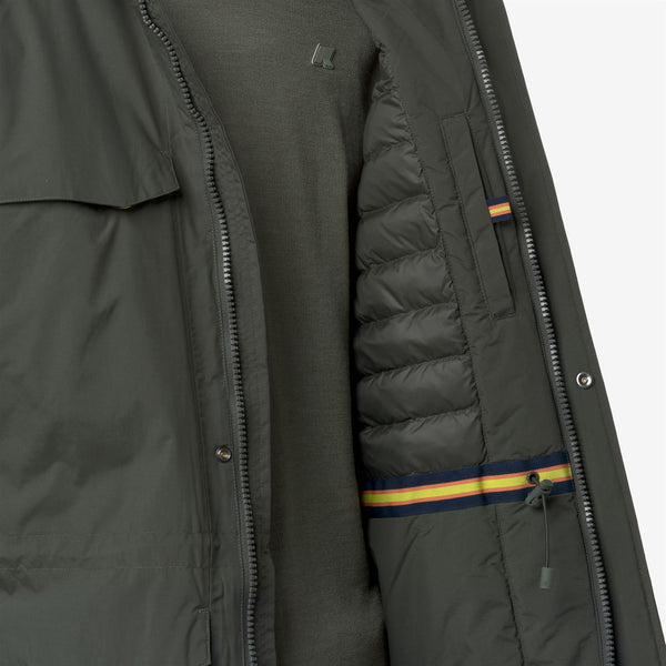 K Way MANUEL WARM OTTOMAN GREEN BLACKISH