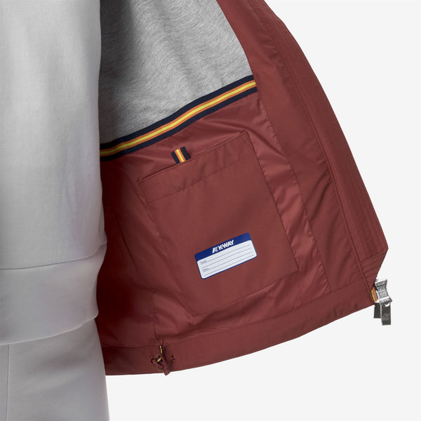 K Way MARGUERITE STRETCH POLY JERSEY RED BROWNISH