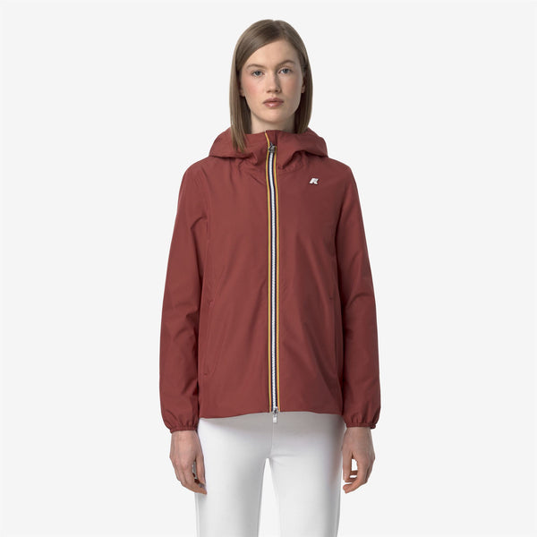 K Way MARGUERITE STRETCH POLY JERSEY RED BROWNISH