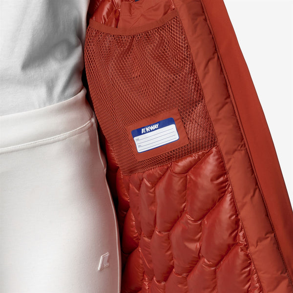 K Way MATHIEL BONDED PADDED RED POMPEIAN