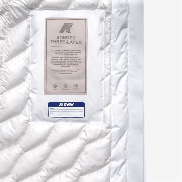 K Way MATHIEL BONDED PADDED WHITE GARDENIA COMBO