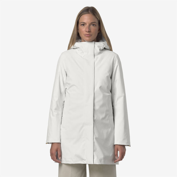 K Way MATHIEL BONDED PADDED WHITE GARDENIA COMBO